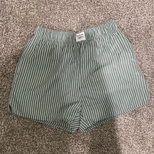 Zara green stripe boxer short